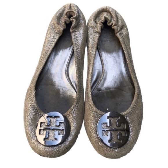 Tory Burch Shoes - Tory Burch Miller Bronze/Gold Flats. Size 8.